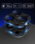 Compatible for iPhone 15 Pro/iPhone 15 Pro Max Camera Lens Protector 3D Metal Tempered Glass Screen Anti-Explosion Camera Cover for iPhone 15 Pro Max/ 15 Pro Black