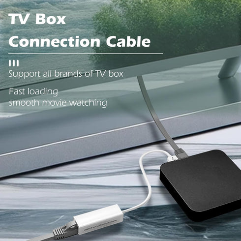 USB Ethernet Network Adapter, Compatible with Laptops and USB 2.0 Devices, for Windows 7 to 11, Vista, All Mac OS X