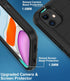 Heavy Duty Case for iPhone 11, Built-in Screen Protector, Full Body Rugged Shockproof Dust Proof Cover, Black-B