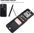 KIHUWEY iPhone 12 Pro Max Case Wallet with Credit Card Holder, Premium Leather Magnetic Clasp Kickstand Cover (Black)