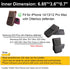 Gentlestache Darkbrown Leather Cell Phone Holster with Belt Clip, Flip Case for iPhone 14/13 Pro Max, Universal Pouch