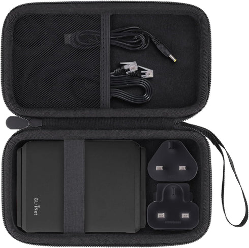 Baval for GL.iNet GL-BE3600/GL-MT3000/GL-AXT1800/GL-SFT1200/TP-Link ROAM 7 BE3600 Portable Travel Router Hard Carrying Case,Compatible