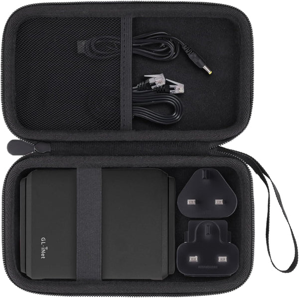 Baval for GL.iNet GL-BE3600/GL-MT3000/GL-AXT1800/GL-SFT1200/TP-Link ROAM 7 BE3600 Portable Travel Router Hard Carrying Case,Compatible