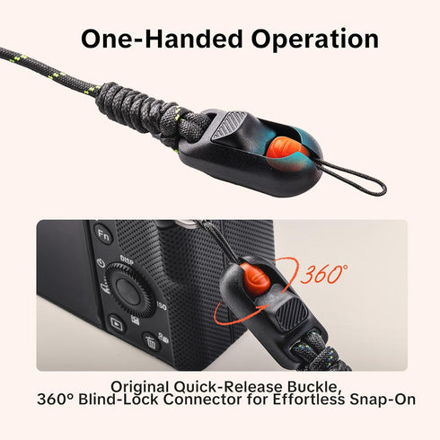 66.1lb, PGYTECH Camera Shoulder Strap Slim Trendy Style, Quick Release Braided Rope Camera Strap Holds Adjustable Neck