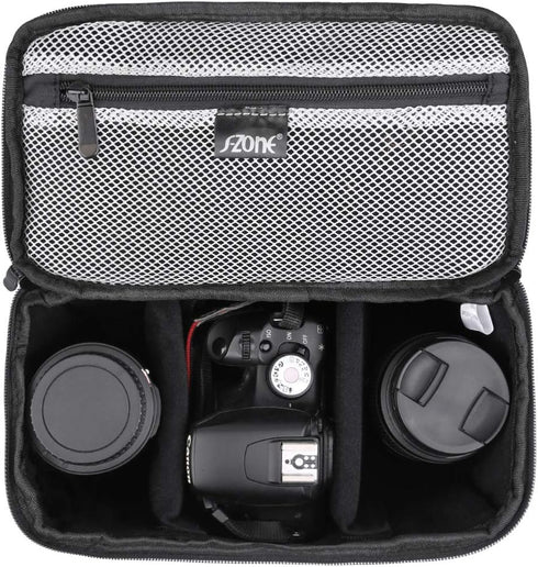 S-ZONE Padded Folding Camera Bag for DSLR SLR Camera TLR Sony Canon Nikon or Flash