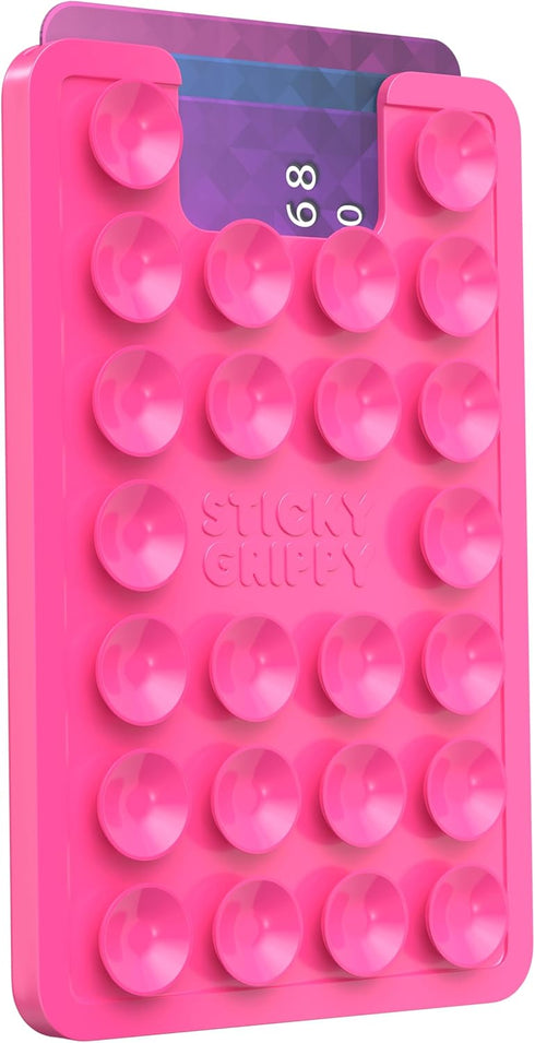 Suction Phone Card Holder Mount, Phone Wallet, Silicon Adhesive Accessory for iPhone and Android, Hands-Free Mirror