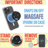 Tango 10x Ultra Thin Grip for MagSafe: One Hand Open, Stand, Expandable, Space Grade Steel, Removable for Wireless