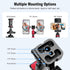 Manbily 360 180 Phone Tripod Mount, Metal Smartphone Mount Adapter with Dual Phone Holder, Swivel Flip Adjustable Clip