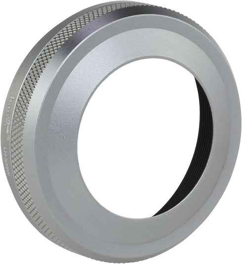 Haoge LH-X49W 2in1 All Metal Ultra-thin Lens Hood with Adapter Ring Set for Fuji X100 Series & FinePix X70 Silver
