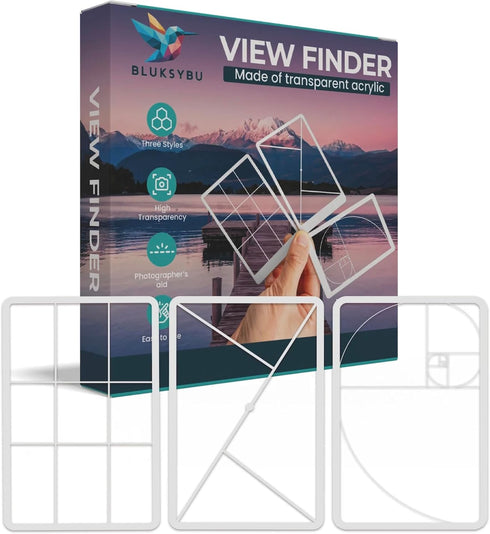 Fibonacci View Finder for Artists & Photographers - Golden Ratio Viewer -
