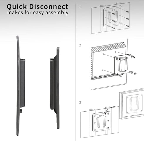 VIVO Sturdy Plastic Polymer and Steel RV TV Mount with Articulating Arm, Holds up to 22 lbs, Black