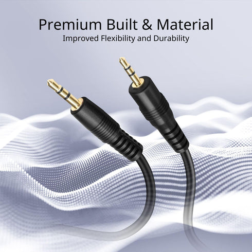 TNP 2.5mm to 3.5mm Adapter Cable (3FT) - Bi-Directional Male to Male Stereo Audio Jack Extension Converter