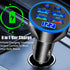 Super Fast Charge USB C Car Phone Charger Adapter, 6 in 1 with Voltage Display, 250W Multi Port Cigarette Lighter for