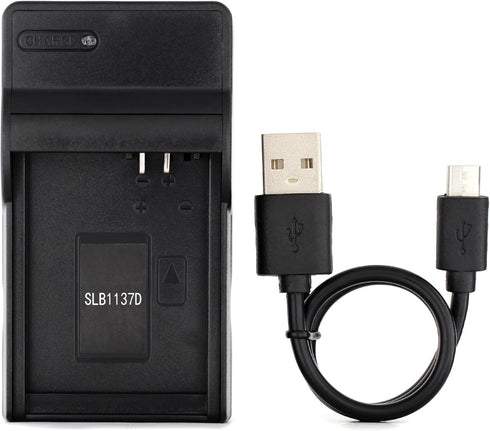 SLB-1137D USB Charger for Samsung i100, i80, i85, NV100HD, NV103, NV106 HD, NV11, NV24HD, NV30, NV40, TL34HD Camera and