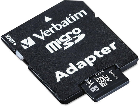 Verbatim 64GB Premium MicroSDXC Memory Card with Adapter, UHS-I V10 Class 10