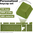 MECCANIXITY 108 Keys Pudding Keycaps Set OEM Profile 60 Percent ABS for Mechanical Keyboard Layout, Army Green