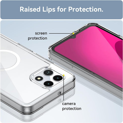 Osophter Revvl 7 5G Case, Clear Transparent Phone Cover, Military-Grade Protection
