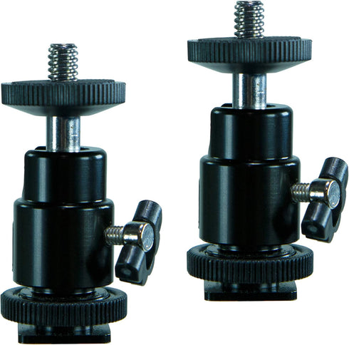 Hot Shoe Mount Adapter 1/4" Mini Ball Head Ring Light Adapter for Cameras, Camcorders, GoPro, LED Video Light