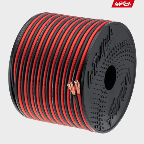 Install Link 12 AWG Gauge Speaker Wire Cable (100 Feet), Stereo, Car or Home Theater, CCA