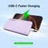 Evopow 2-Pack Slimmer 10000mAh Pack, Portable Charger, Power Bank, Fast Charging Battery USB C in&Out External Portable