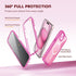 TIESZEN Magnetic iPhone 15 Plus Case, Bright Pink, Dustproof, MagSafe Compatible, with Privacy & 9H Tempered Glass