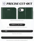 TUCCH Wallet Case for iPhone SE 2022/SE 2020/8/7, PU Leather Folio with Stand, Card Slot, Midnight Green