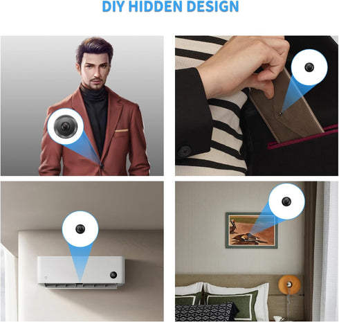Mini Hidden Camera DIY Module, HD 1080P Spy Camera, Tiny Wireless Nanny Cam