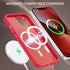 BENTOBEN iPhone 13/14 Case - Slim Shockproof Translucent Matte, Red, Compatible with MagSafe, 6.1" Protective Cover.