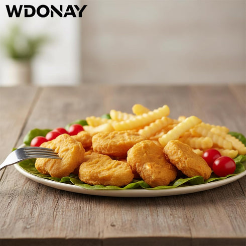 6 Pcs Artificial Chicken Nuggets, Realistic Fake Food Prop PVC Model Fake Fried Chicken Chunks for Restaurant, Kitchen