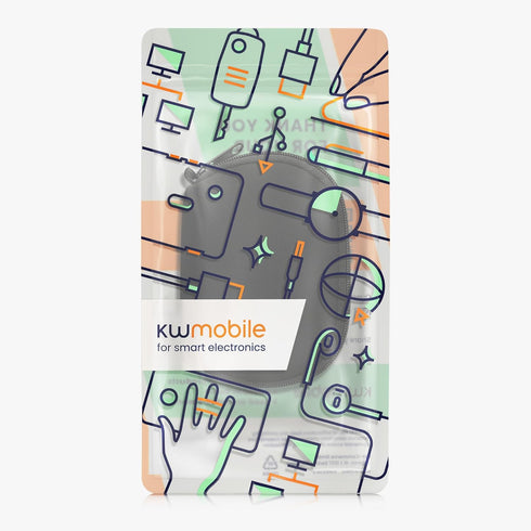kwmobile Neoprene Case for Logitech M220 Silent / M235 / M185 - Soft Pouch Carry Bag for Mouse - Black