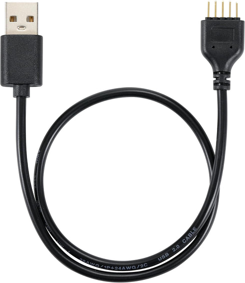 USB 2.0 9-PIN to USB A Header Cable, Motherboard Extension Adapter for USB Device