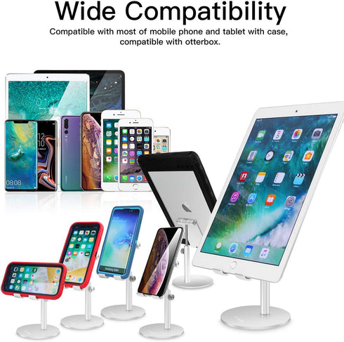 AICase Telescopic Adjustable iPad Holder,Universal Multi Angle Aluminum Stand Compatible with iPhone Smart Cell Phone/Tablet/iPad(4-13 inch), Silver by AICase