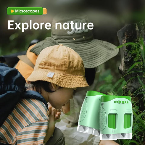 Electronic Microscope for Kids, 3-in-1 Handheld 800X Microscope with 2" LCD Screen, USB Connect to PC, 32GB Card