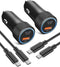 38W 2-Port Fast Charging Car Charger, iPhone Car Charger 2 Pack for iPhone 15 Plus/15 Pro/15 Pro Max/iPad Pro/Air,