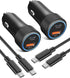 38W 2-Port Fast Charging Car Charger, iPhone Car Charger 2 Pack for iPhone 15 Plus/15 Pro/15 Pro Max/iPad Pro/Air,