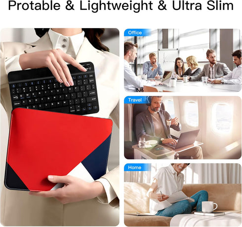 XIWMIX Ultra-Slim Wireless Bluetooth Keyboard - Universal Rechargeable Keyboard Compatible with iPad Pro/iPad Air/iPad