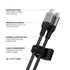 Rokform PowerTrip 100W USB-C Charging Cable, 1m (3.3 ft), Fast Charging Braided Cable for iPhone 15, Galaxy S23, USB C