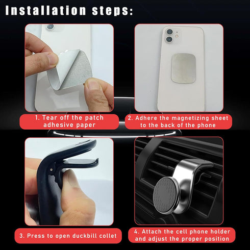 Magnetic Phone Holder for Car, 360 Degree Adjustable Super Strong Magnet Air Vent Cell Phone Holder Mount for All