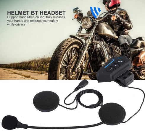Fydun Bluetooth Motorcycle Headset, 1 Pair Bluetooth Helmet Headphone Speakers for Hands-Free Calling