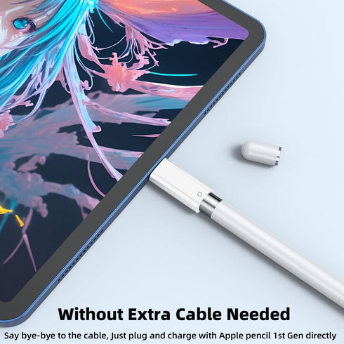 USB-C to Pencil Adapter for Apple Pencil 1st Generation, USB C to Lightning Charging Adapter for iPad 10th Gen (White)