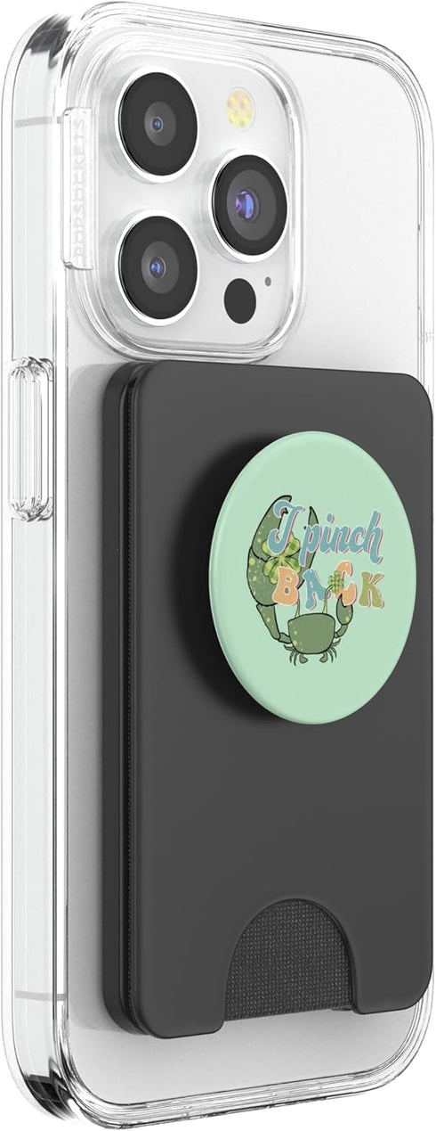 Quill & Ember Studio Irish Punch Back Shamrock Crab Lucky St Patricks Art PopSockets PopWallet for MagSafe