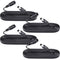 4 Pack 10ft/3M DC Power Extension Cable, 12V DC Power Adapter Cord for CCTV Security Camera, LED Strip, Black