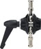 Kupo Double Ball Joint Adapter, Dual 5/8" Studs with 1/4"-20 and 3/8"-16 Threads