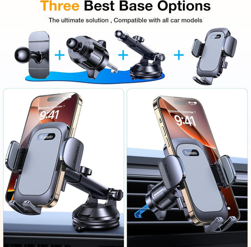 Romuto Car Phone Holder MountStrongest Suction Phone Mount for Car Cell Phone Holders for Your Car Accessories
