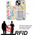HAOPINSH Wallet Case for iPhone 15 Plus, Floral Flower Pattern, PU Leather Kickstand with Card Slots for Women