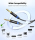 1/4 inch inch 1/4 3 Tisino TRS Cable, Quarter TRS Balanced Stereo Audio Cable Male to Male Pro Interconnect Cable