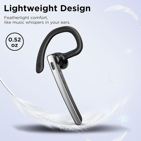 Bluetooth Headset V5.3, Wireless Earpiece with 600mAh Charging Case, 110H Playtime, Hands-Free Headset for Cell Phone