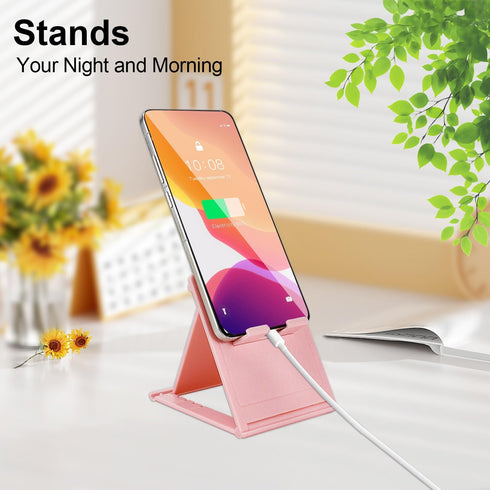 EIELST 2 Pack 17 16 15 14 13 2 Folding Cell Phone Stand - Adjustable Portable Foldable Desktop Phone Holder Compatible