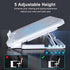 Laptop Cooling Pad with Adjustable Height, Two 5.1 Inches Fans, Suitable for 12"-15.6" Laptops (White)