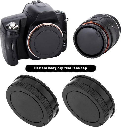 SING F LTD 3 Sets Plastic Body Cap and Rear Lens Cap 64.5 x 19.2mm Compatible with Sony A100 A200 A230 A290 Compatible with Minolta AF Black